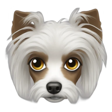 Chinese crested puffball sticker