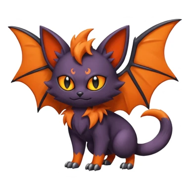 Noibat-Litten-Torracat-fusion-Fakemon-Pokémon-creature  sticker