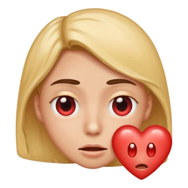 Heart eyes emoji sweating sticker