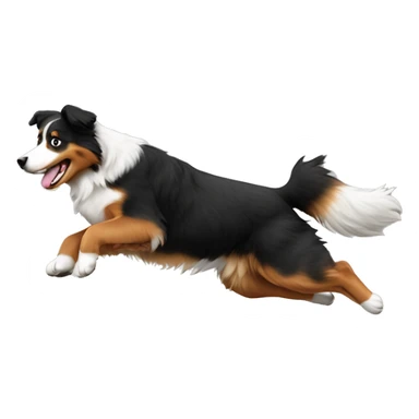 Jumping Australian shepherd over anvil sticker