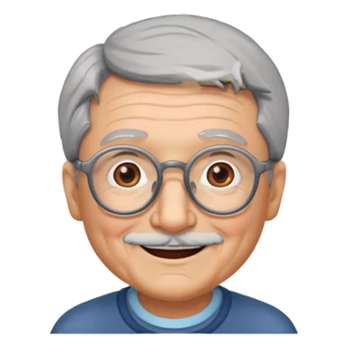 grandparents with glasses and gray hair, grizzle sticker
