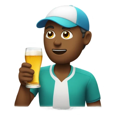 Tennis player drinking beers sticker