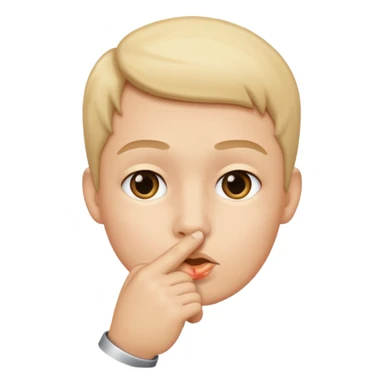 shushing finger sticker