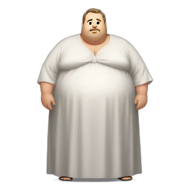 FAT GUY WEARING GOWN sticker