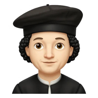 Rembrandt wear black berret hat sticker