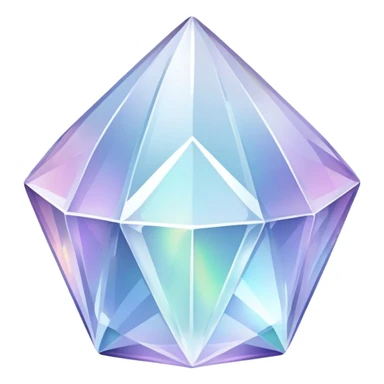  Iridescent white pale crystal  sticker