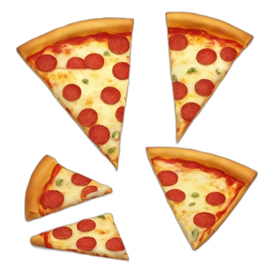 slice of pizza with smiling emoji instead of pepperoni slices sticker