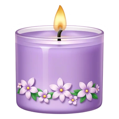  Light purple bath and body works small  floral  candle sticker