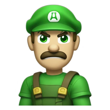 Luigi angry doomguy sticker