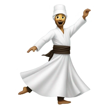A whirling dervish sticker