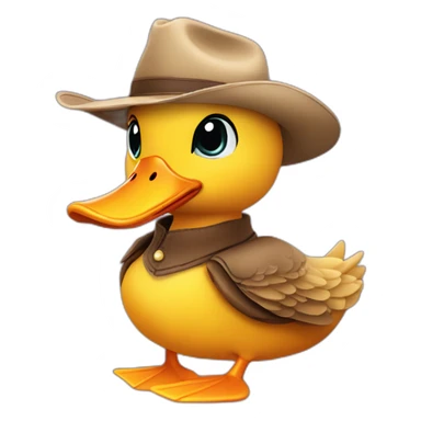 Cute cuddle duck as sherrif sticker