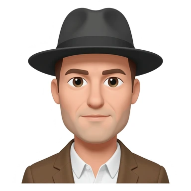 Hombre con gorra sticker