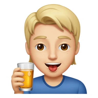 Wink emoji but drunk sticker