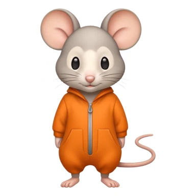 a grey mouse Prison wear orange jumpsuit sticker