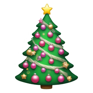 Girly Christmas tree sticker
