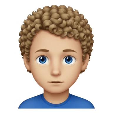 boy with deep blue eye, short curly dark blonde hair with strong jaw sticker