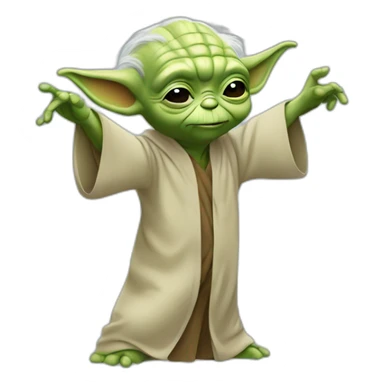Yoda qui fait un dab sticker