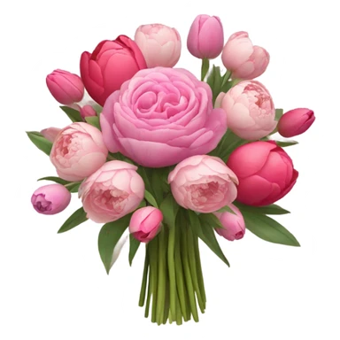 pink bouquet sticker