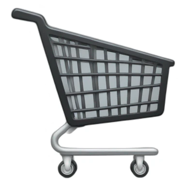 black shopping cart sticker