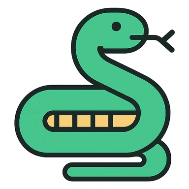 color outline icon style snake sticker