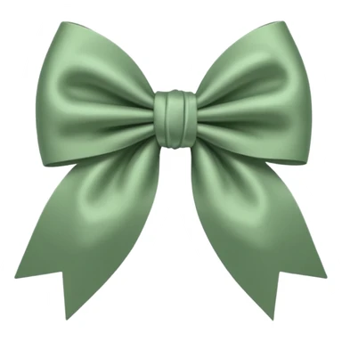 sage green bow sticker