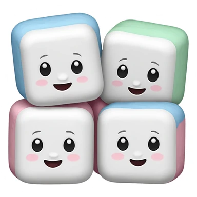 a few marshmallows, simple, clear sticker