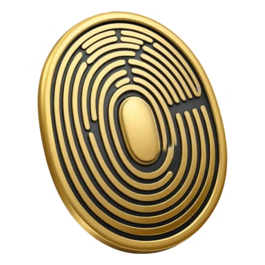 I want a logo that shows that you can create your own digital fingerprint, so that the logo is a fingerprint, but in a futuristic and professional way, and it looks very elegant, using colors that make it look like it belongs to the wealthy. sticker