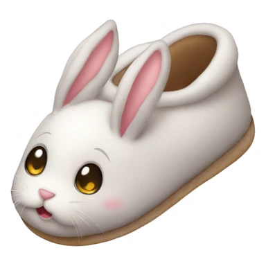 cute bunny slippers emoji sticker