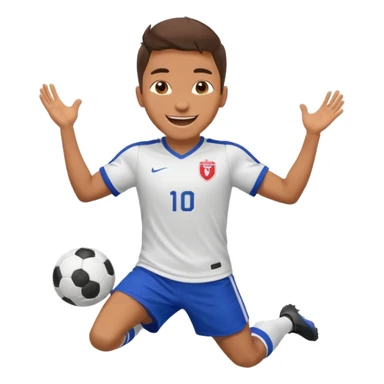 soccer player celebrating a goal sticker