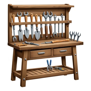 Wooden Tool Bench sticker