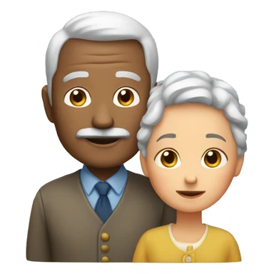 grandfather and grandmother sticker
