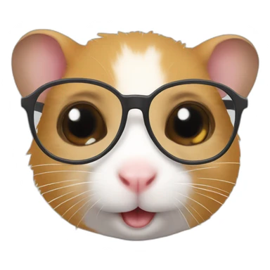 teaching Hamster with glasses sticker