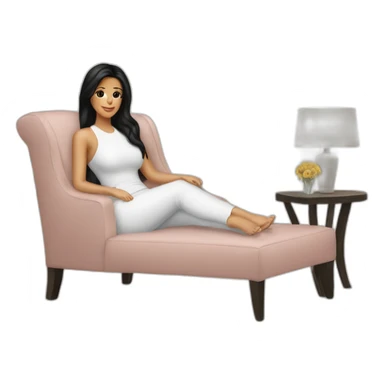 Kardashian tenant une chaise sticker
