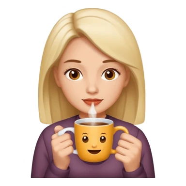 sck woman drinking hot drink sticker