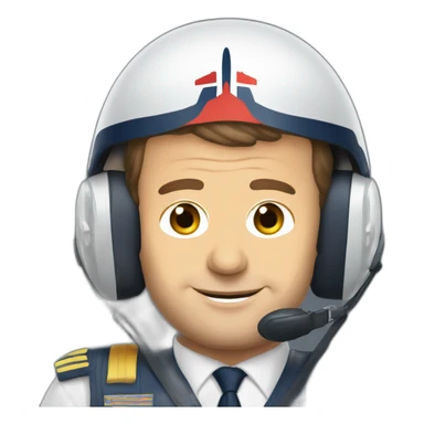 Emmanuel Macron pilote avion sticker