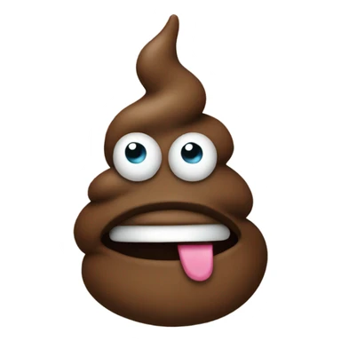 Poop with eyes sticker