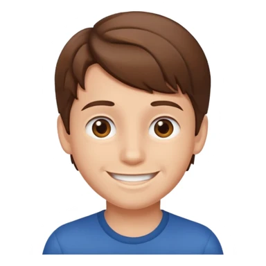 brown haired boy portrait emoji sticker