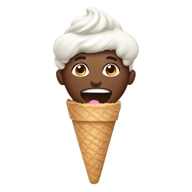 person eating ice cream sticker
