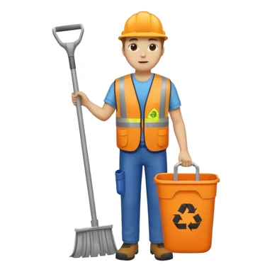 waste-management, safety vest, trash picker, cleaning up trash, full body sticker