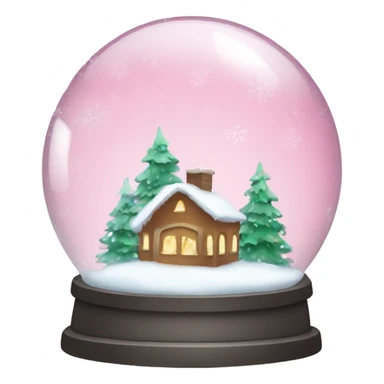Snowglobe pink Christmas  sticker