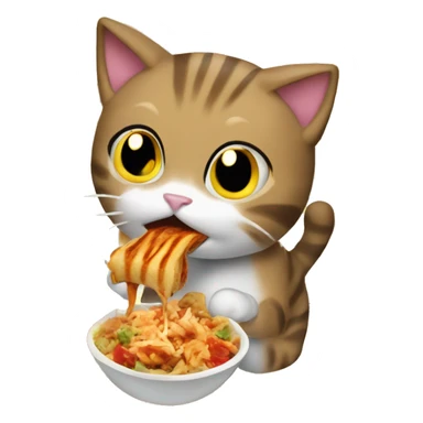 Cat eating shawarma  sticker
