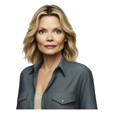 michelle pfeiffer wearing shirt sticker