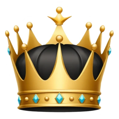 black premium logo crown simple sticker