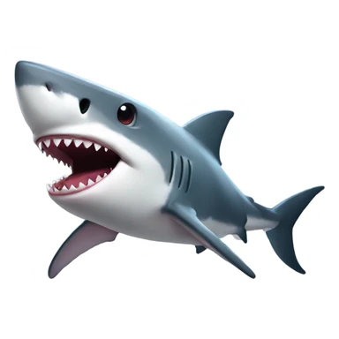Shark with light saber sticking tongue out  sticker