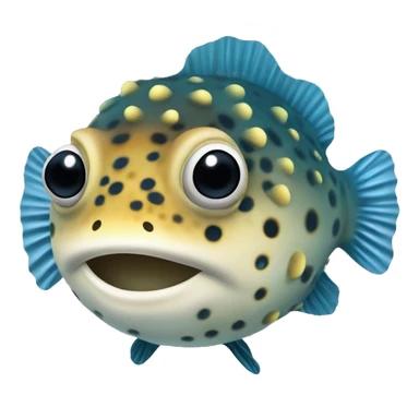 Dwarf puffer fish smiling sticker
