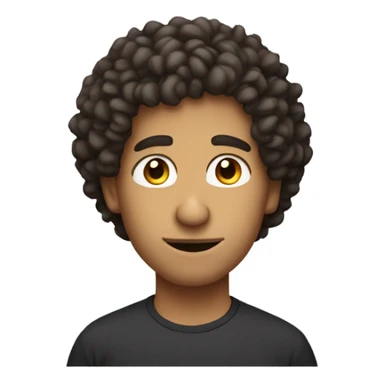 hispanic guy with curly hair and big nose sticker