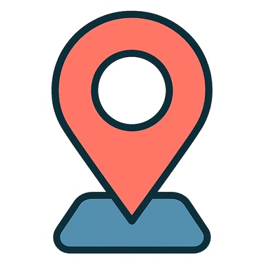 map pin icon, refined elegant style, subtle gradients, professional look sticker