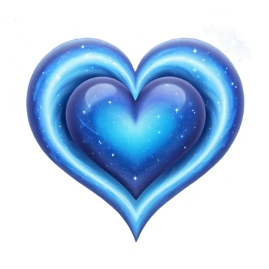 blue heart with a galaxy pattern sticker