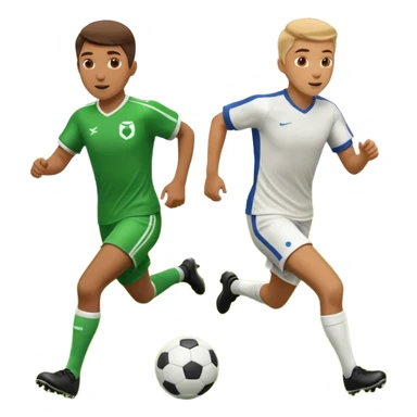 can you make two players passing the ball  in the art way i gave but you can improve the goal is i need to show that they are midfielders sticker