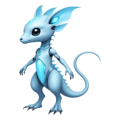 Futuristic Ethereal Modern Fakémon-creature-hybrid Full Body sticker